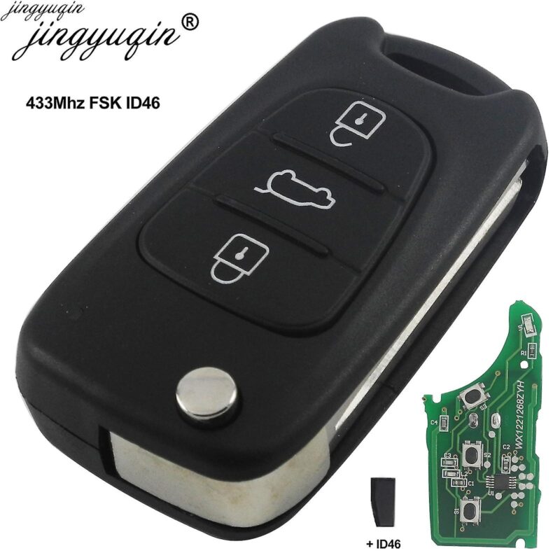 Jingyuqin Remote Car Key Circuit Electronic Board For HYUNDAI i30 IX35 KIA K2 K3 433MHz ID46 HA-T005 CE0678 TOY40 Blade