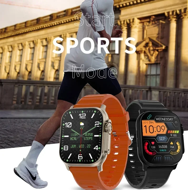 2024 T900 Ultra 2 Smart Watch Men 49mm Series 8 2.3 “AMOLED Screen NFC Compass Waterproof For Apple Watch IWO Ultra 8 Smartwatch