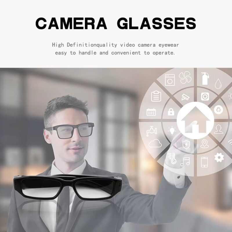 HD Mini Glasses Camera Portable Wearable Mini Camera DVR Video Recorder Recording Outdoor Sports Camera for Driving and Cycling